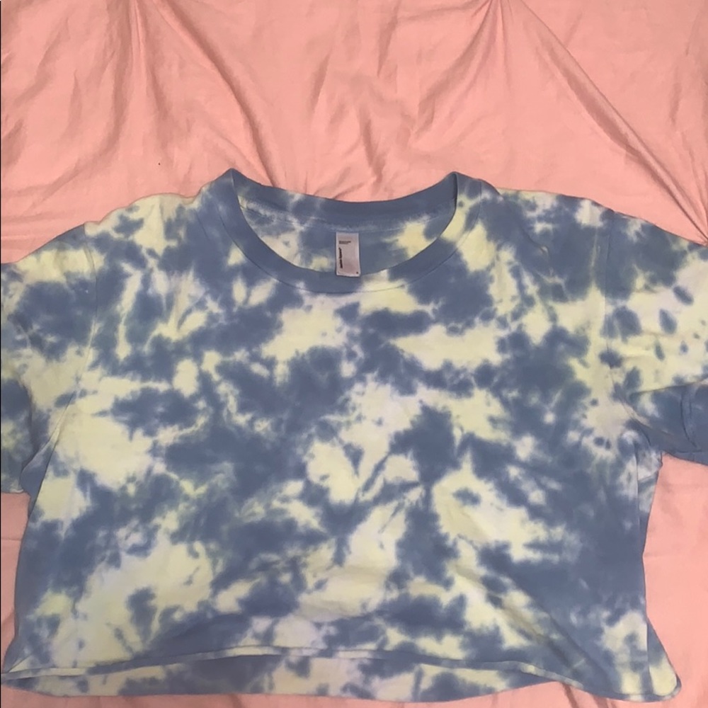 cropped american apparel tie dye tee
